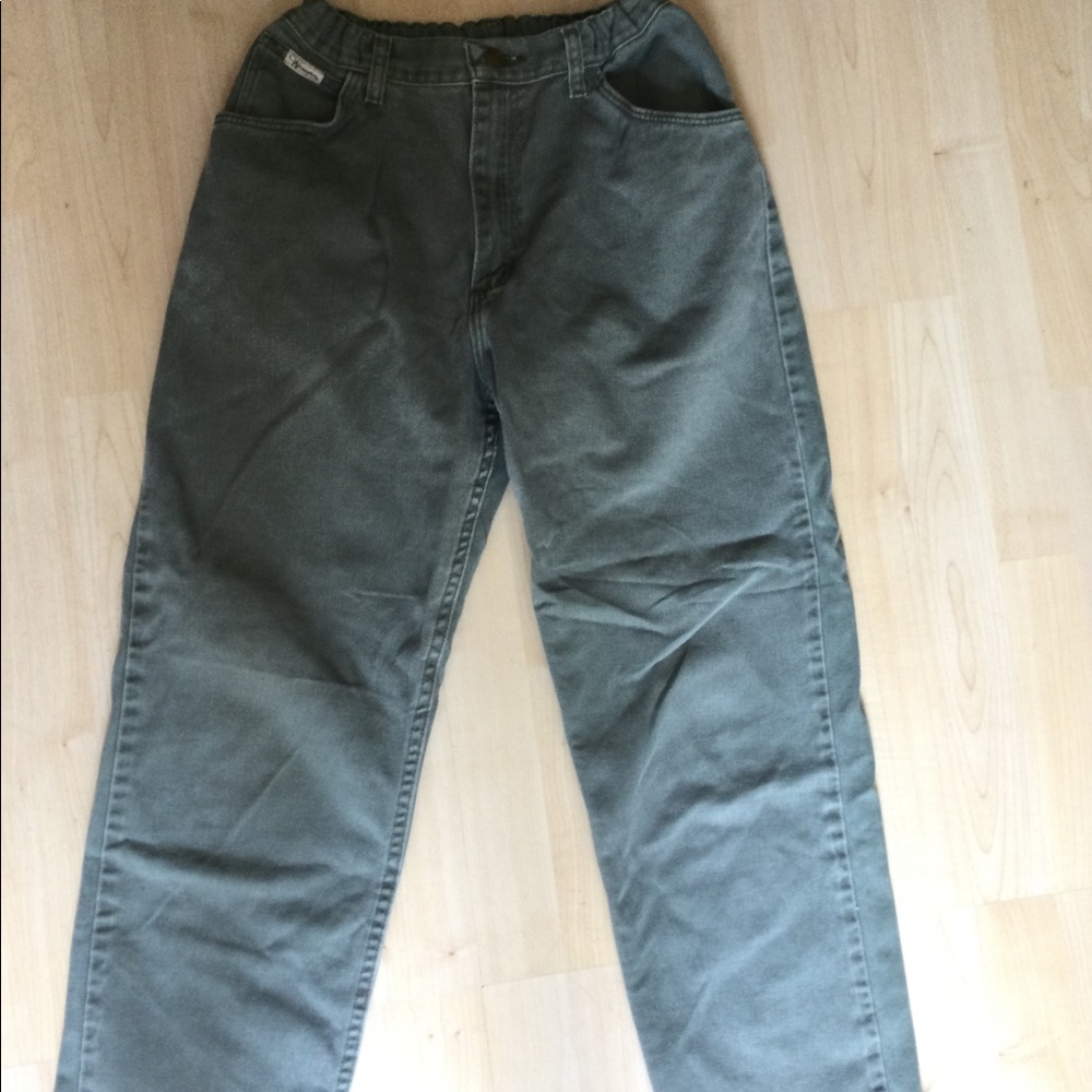 vintage wrangler olive green jeans
